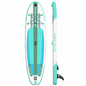 Blue and white inflatable paddle board package EPIC - 10’6 all round ISUP with paddle
