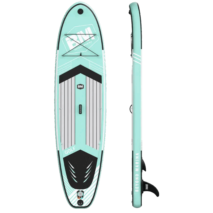 10’6 Inflatable Stand Up Paddle Board Package - Blue and White Paddle Board