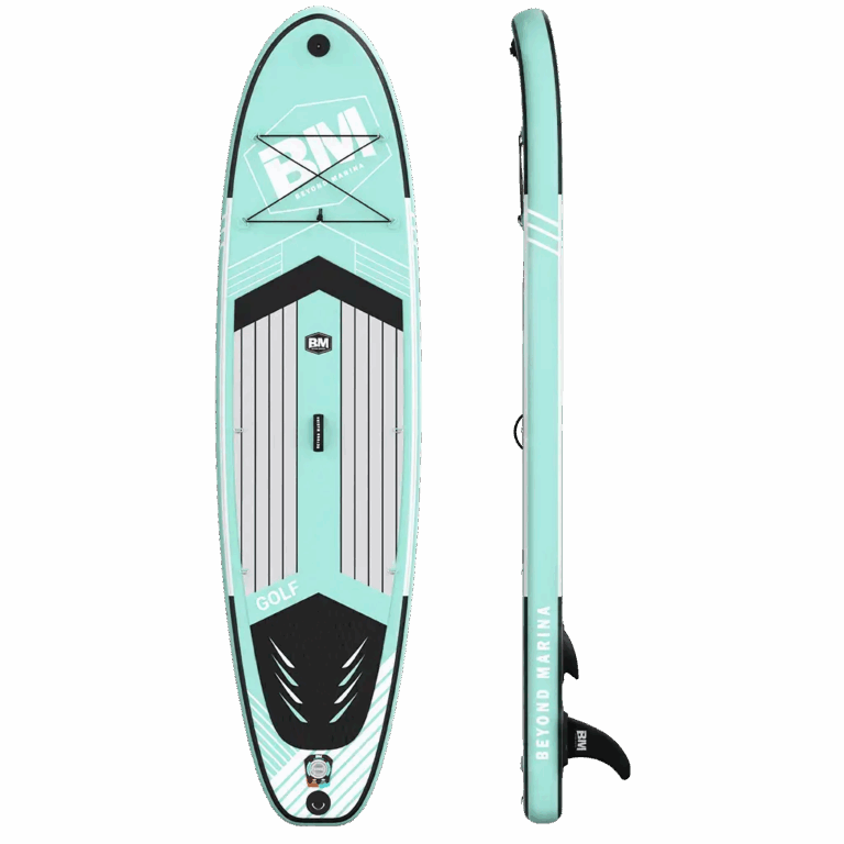 10’6 Inflatable Stand Up Paddle Board Package - Blue and White Paddle Board