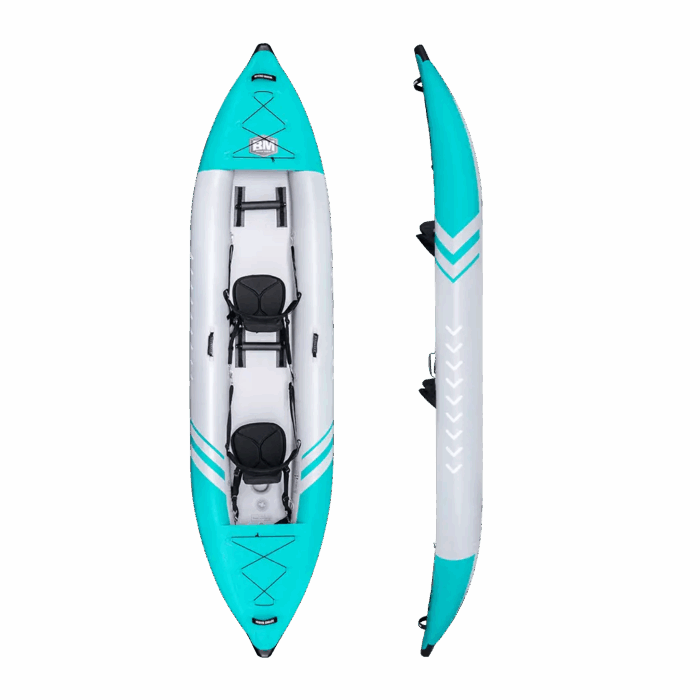 12’6 Inflatable Tandem Lightweight Kayak - ADVENTURER: Ideal small boat option