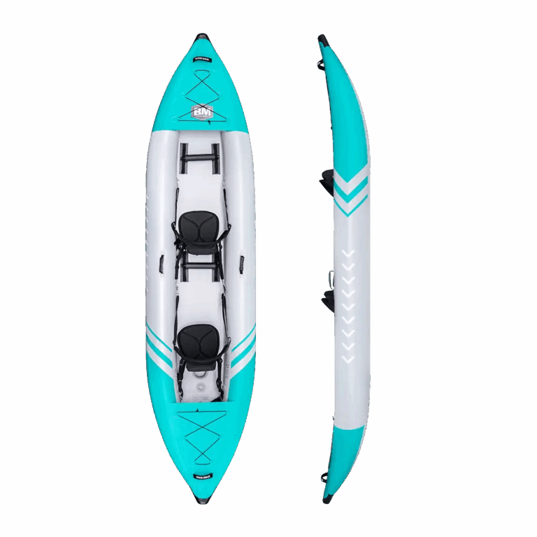 12’6 Inflatable Tandem Lightweight Kayak - ADVENTURER: Ideal small boat option