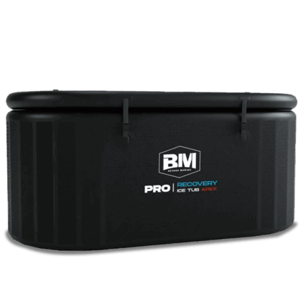 Black Ice Bath tub in Apex Cold Plunge, perfect for pro icebath recovery sessions