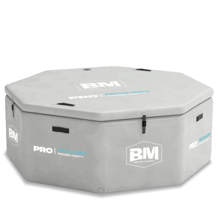 Hexagonal insulated container of HyperChill OctaPlunge Inflatable Ice Bath Tub