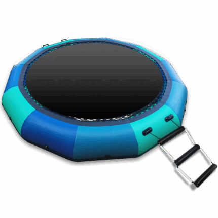 Inflatable Water Trampoline with Ladder, 10FT Water Trampoline for Summer Fun