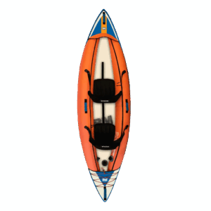 Orange and white inflatable tandem kayak for ultimate water adventures, Ranger 11.15 FT