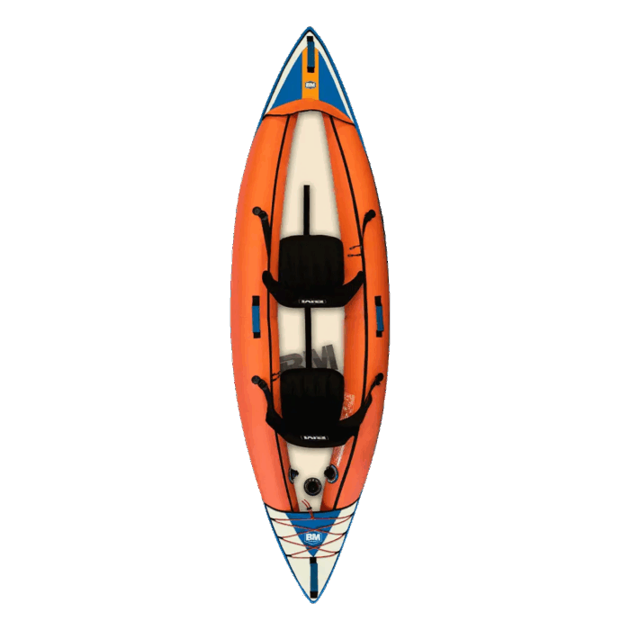 Orange and white inflatable tandem kayak for ultimate water adventures, Ranger 11.15 FT