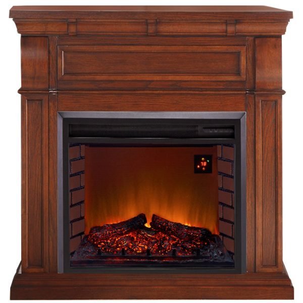 Duluth Forge Full Size Electric Fireplace – Remote Control, Auburn Cherry Finish – Model# EL1350-2-AC