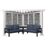 Backyard Discovery Ridgedale Traditional Pergola with Built-in Conversation Seating