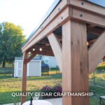 Backyard Discovery 12' x 9.5' Arcadia Slope Roof Cedar Gazebo with PowerPort - Image 3
