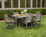 Polywood Lakeside 7-Piece Farmhouse Dining Set – Slate Grey - Image 3